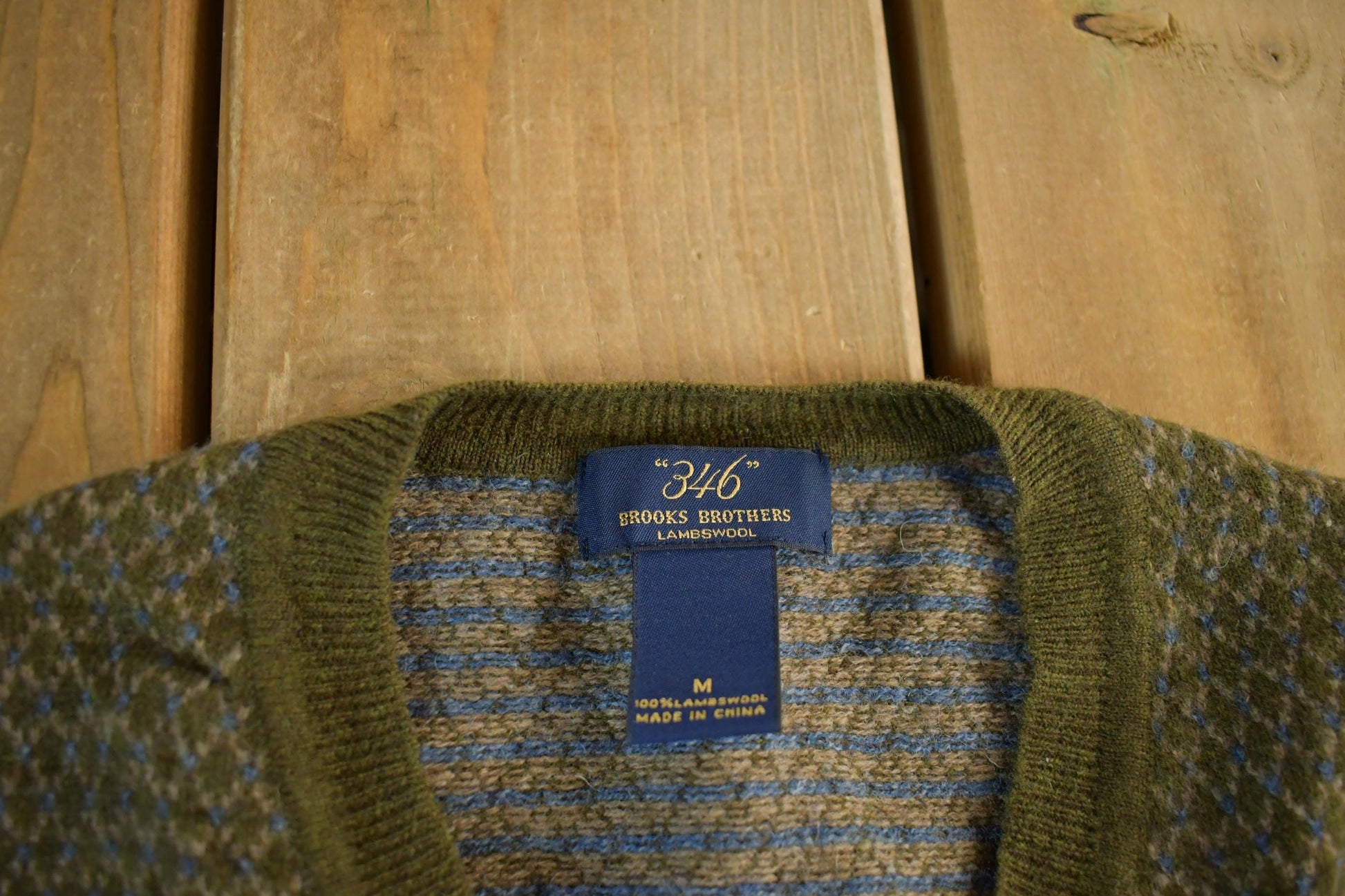 Vintage 1990s 346 Brooks Brothers Wool Knit Vest V Neck Sweater Men's Medium from propervintagecanada