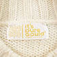 Vintage 1990s 3D Beige Cable Knit Button Up Crewneck Sweater Men's Small from propervintagecanada