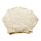 Vintage 1990s 3D Beige Cable Knit Button Up Crewneck Sweater Men's Small from propervintagecanada