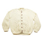 Vintage 1990s 3D Cable Knit Button Up Wool Sweater Women's M from propervintagecanada