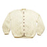 Vintage 1990s 3D Cable Knit Button Up Wool Sweater Women&