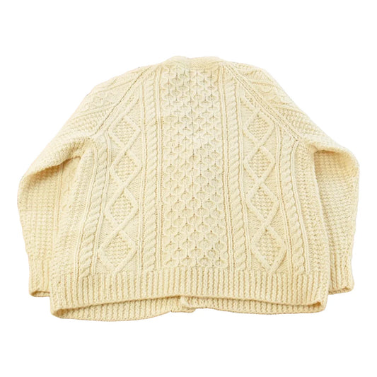 Vintage 1990s 3D Cable Knit Cardigan Sweater Men's Large from propervintagecanada