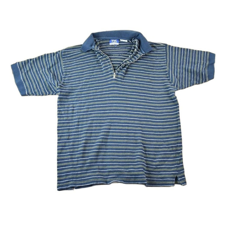 Vintage 1990s 725 Striped Button Up Polo Style Shirt Men's Large from propervintagecanada