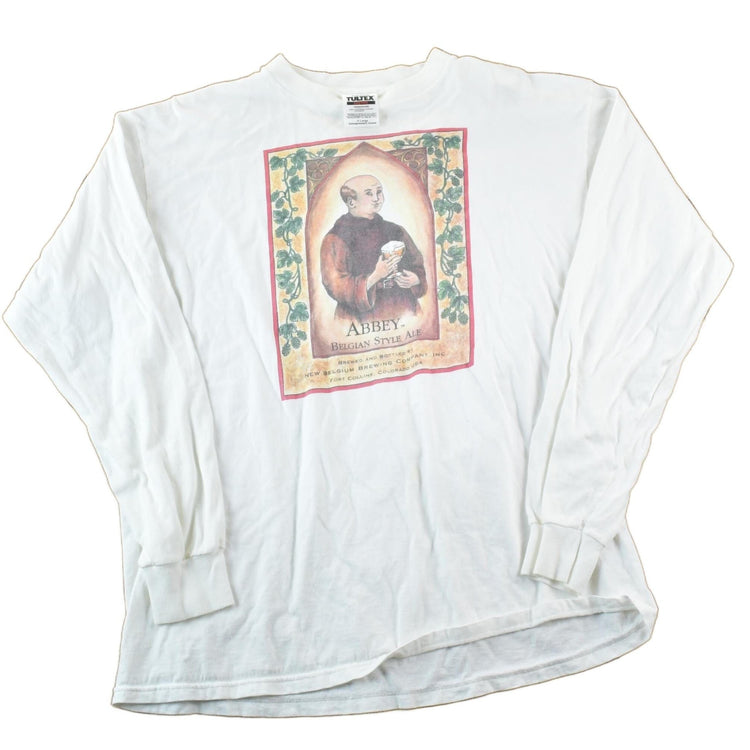 Vintage 1990s Abbey Belgian Style Ale Souvenir Single Stitch Graphic Print T-Shirt Made In Men's XL from propervintagecanada