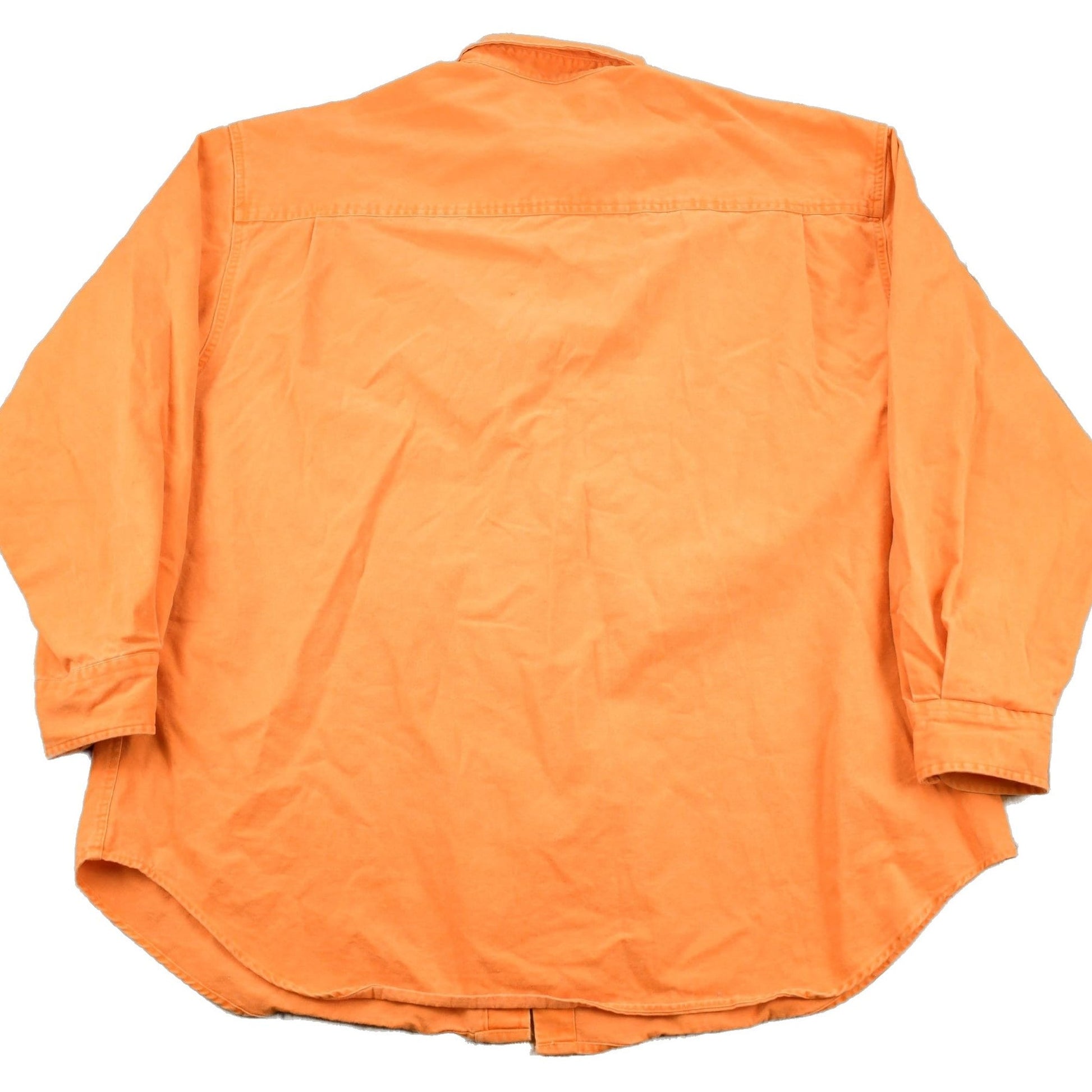 Vintage 1990s Abercrombie & Fitch Blank Orange Button Up Shirt Men's XL from propervintagecanada