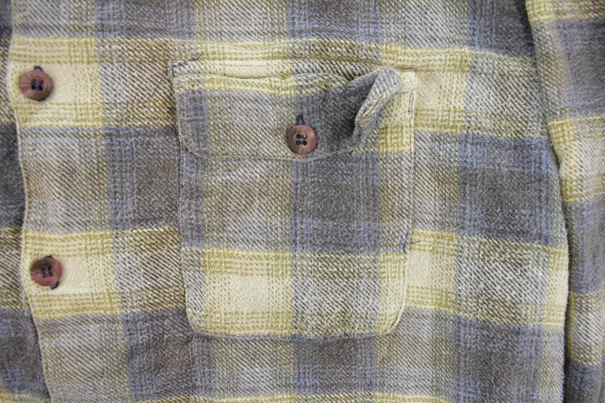 Vintage 1990s Above Sea Level Plaid Flannel Button Up Shirt Men's M from propervintagecanada