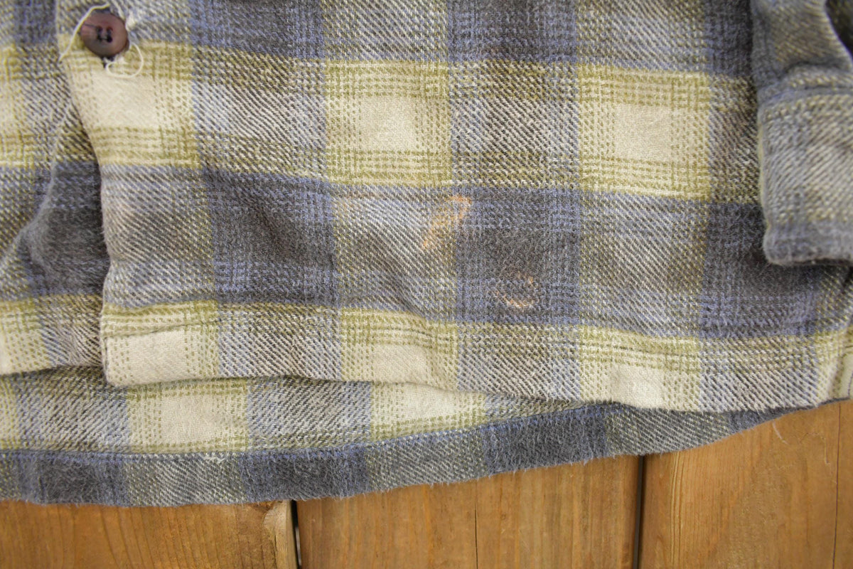 Vintage 1990s Above Sea Level Plaid Flannel Button Up Shirt Men's M from propervintagecanada