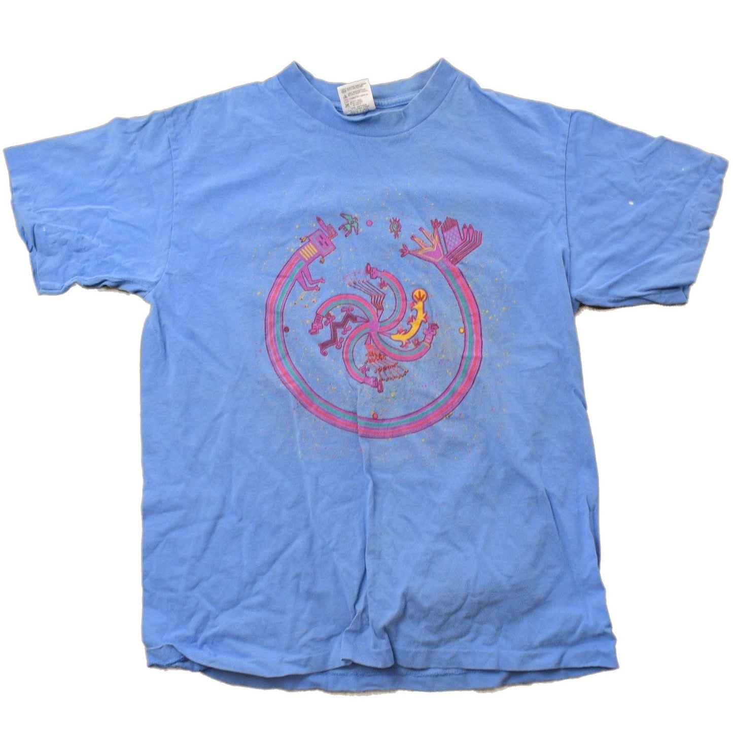 Vintage 1990s Abstract Animals Graphic T Shirt Men's Small from propervintagecanada
