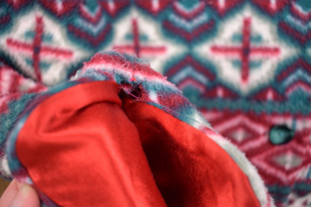 Vintage 1990s Abstract Button Up Fleece Sweater Men's 2XL from propervintagecanada