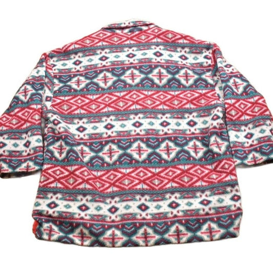 Vintage 1990s Abstract Button Up Fleece Sweater Men's 2XL from propervintagecanada