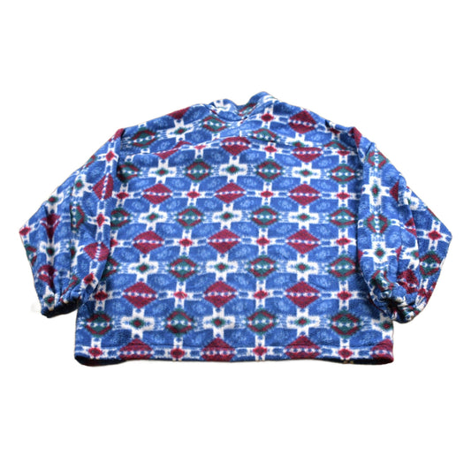 Vintage 1990s Abstract Design Full Zip Fleece Sweater Sportswear Men's 2XL from propervintagecanada