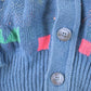 Vintage 1990s Abstract Knit Cardigan Sweater Men's XL from propervintagecanada