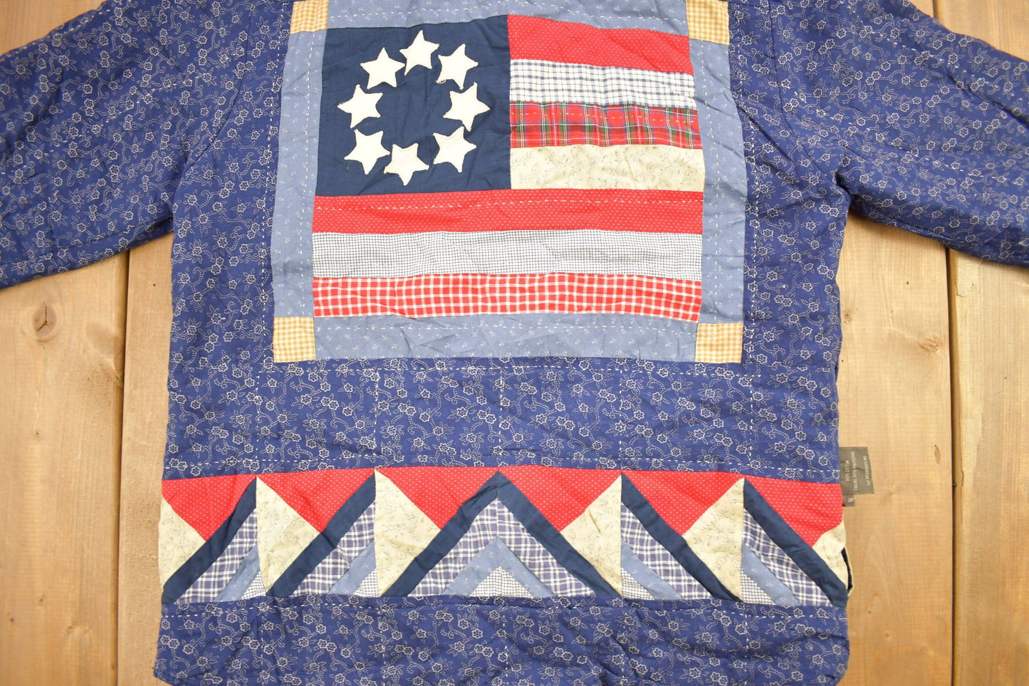 Vintage 1990s Abstract Patchwork Button Up Shirt Men's Small from propervintagecanada