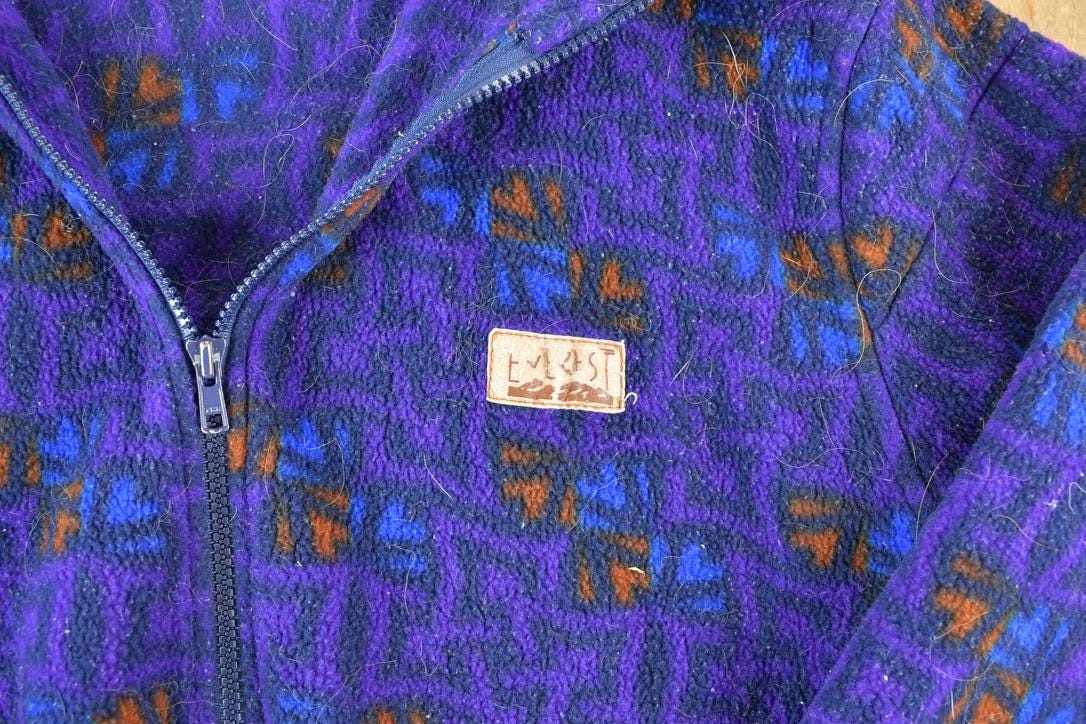 Vintage 1990s Abstract Pattern Fleece Outdoorsman Sweater Women's M from propervintagecanada