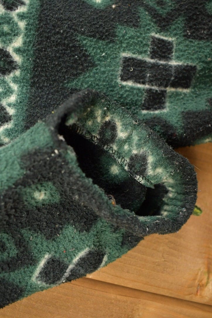 Vintage 1990s Abstract Quarter Zip Fleece Sweater Men's 2XL from propervintagecanada