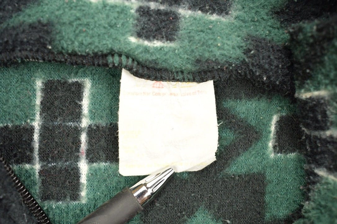 Vintage 1990s Abstract Quarter Zip Fleece Sweater Men's 2XL from propervintagecanada