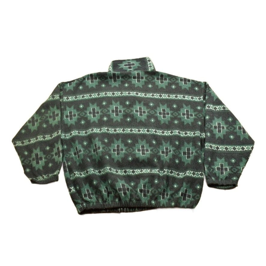 Vintage 1990s Abstract Quarter Zip Fleece Sweater Men's 2XL from propervintagecanada