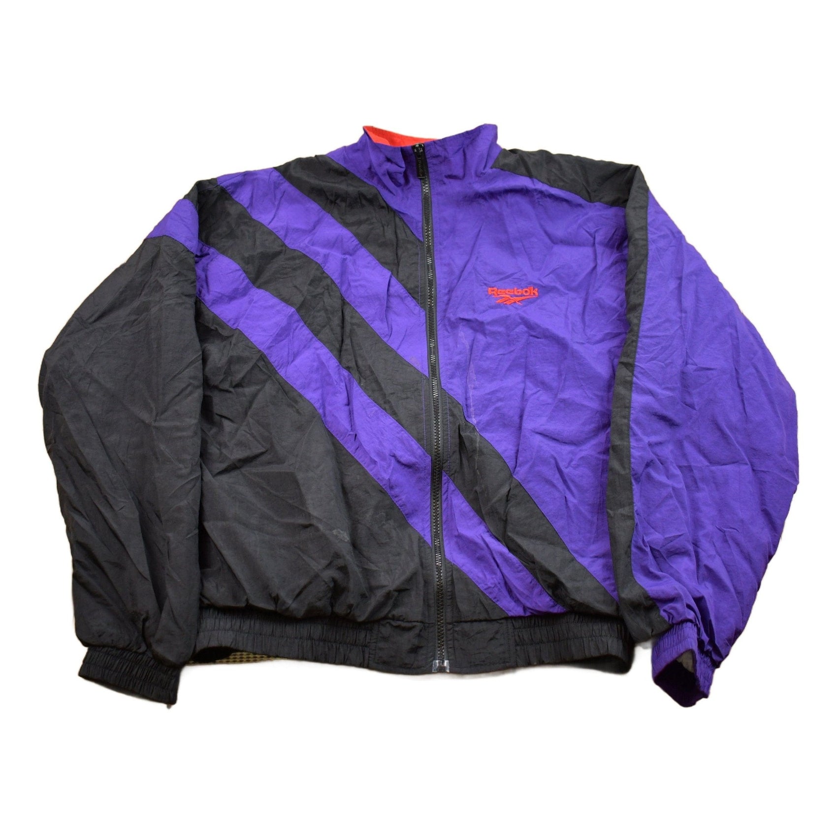 Vintage 1990s Abstract Reebok Windbreaker Jacket Men's Medium from propervintagecanada