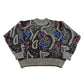 Vintage 1990s Abstract Wool Knit Crewneck Sweater Men's Small from propervintagecanada