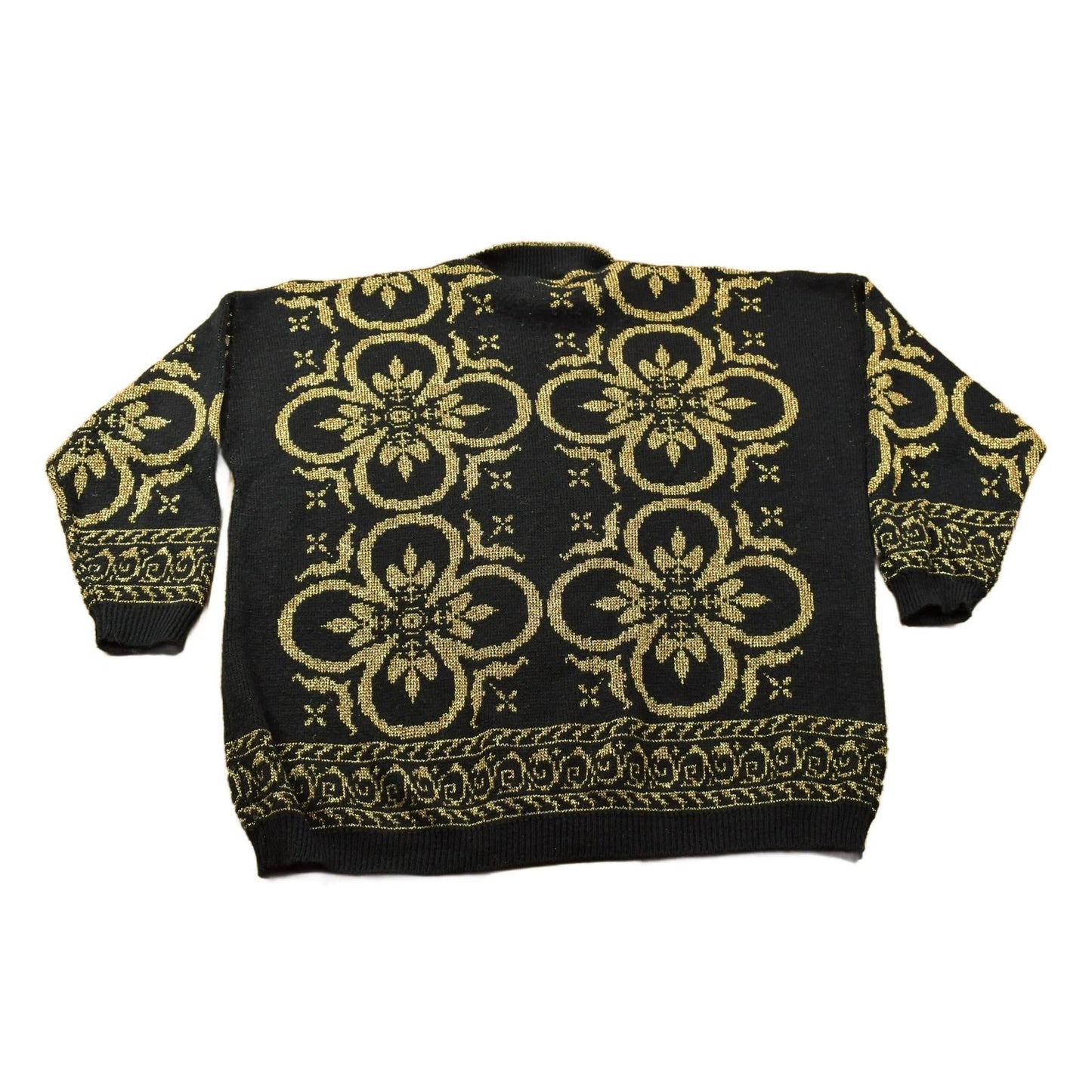 Vintage 1990s Abstract Wool Knit Sweater Men's 3XL from propervintagecanada