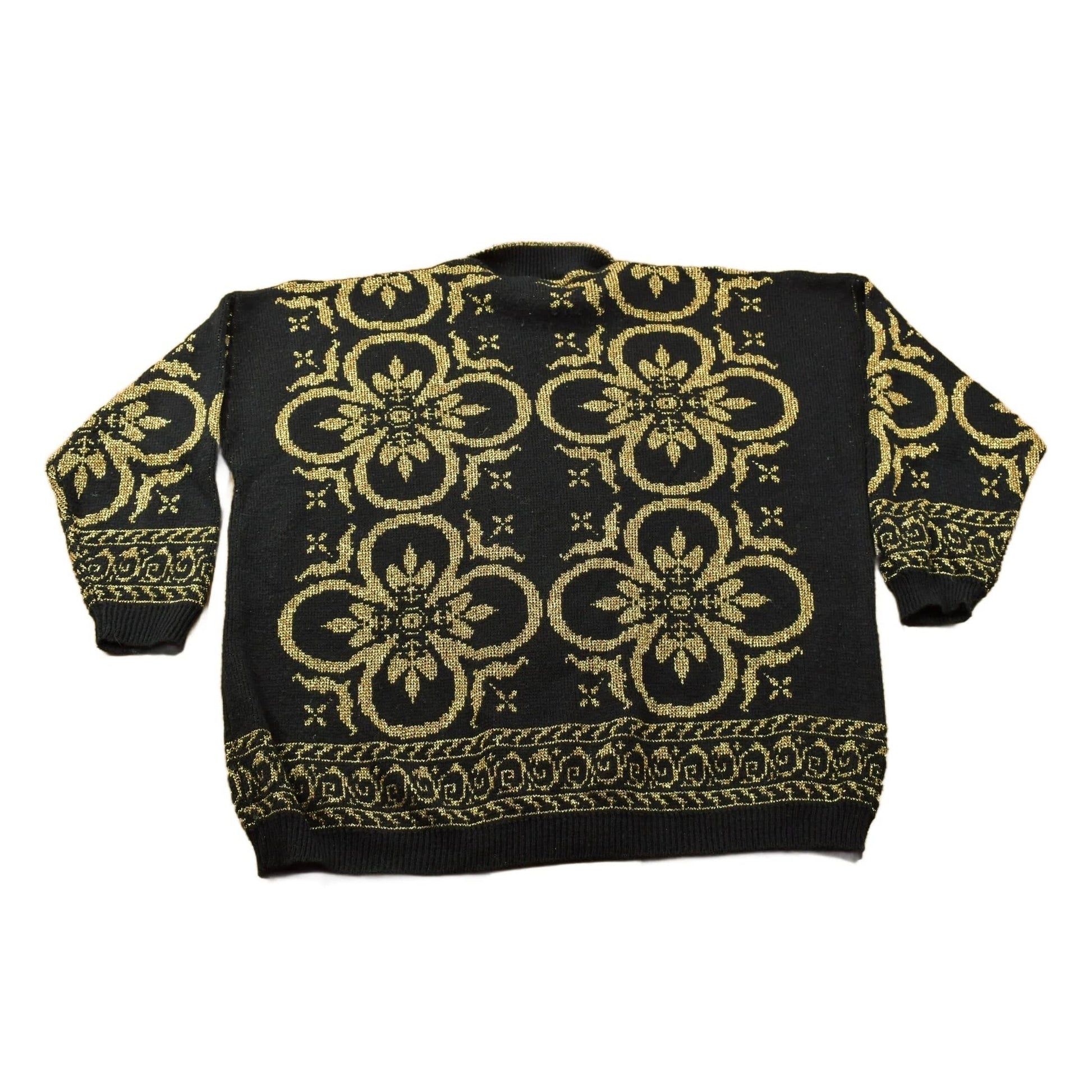 Vintage 1990s Abstract Wool Knit Sweater Men's 3XL from propervintagecanada