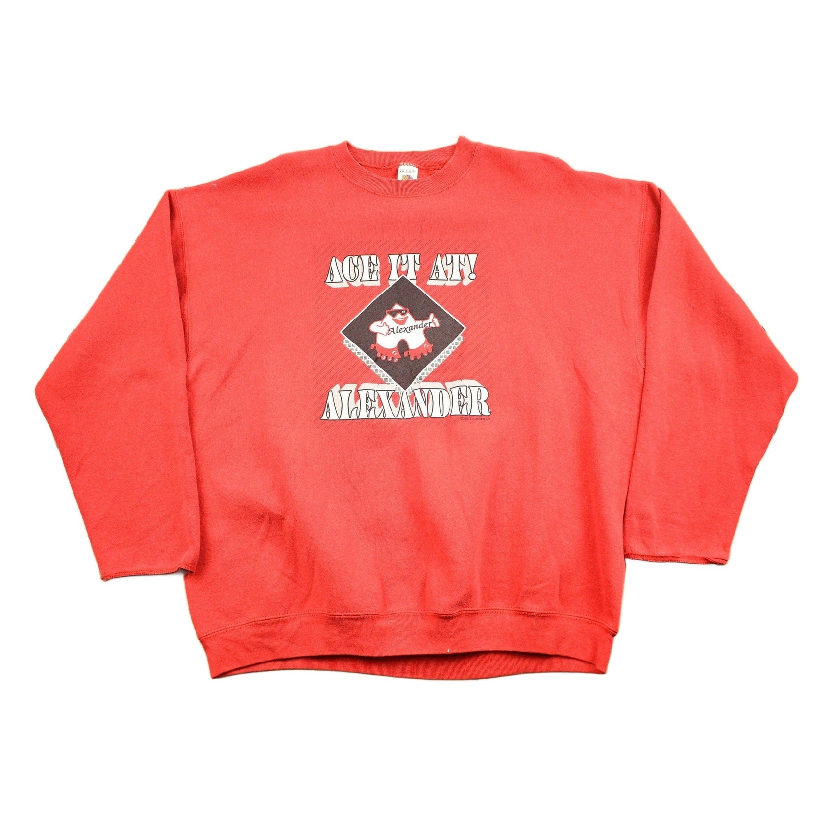 Vintage 1990s Ace It At Alexander Crewneck Sweatshirt Men's 2XL from propervintagecanada