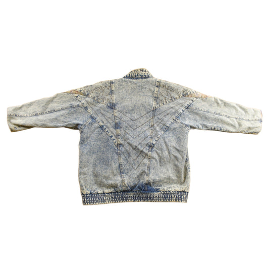 Vintage 1990s Acid Wash Denim Jean Jacket Vest Men's Medium from propervintagecanada