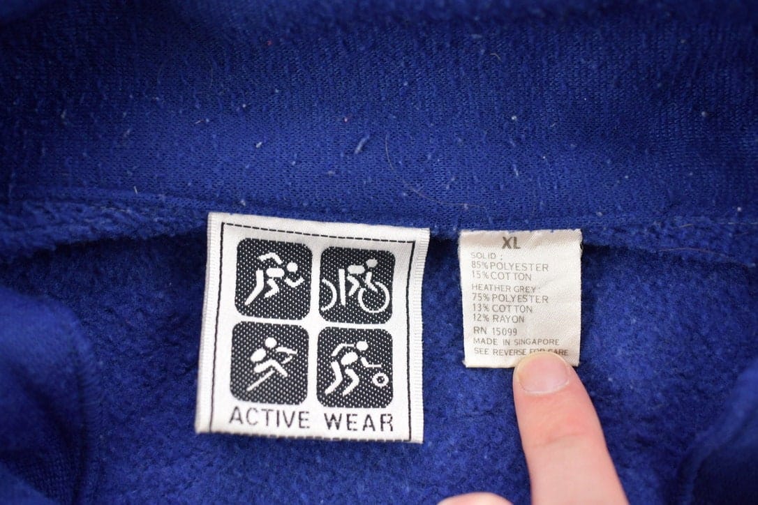 Vintage 1990s Active Wear Colour Block Zip Up Sweatshirt Men's Large from propervintagecanada