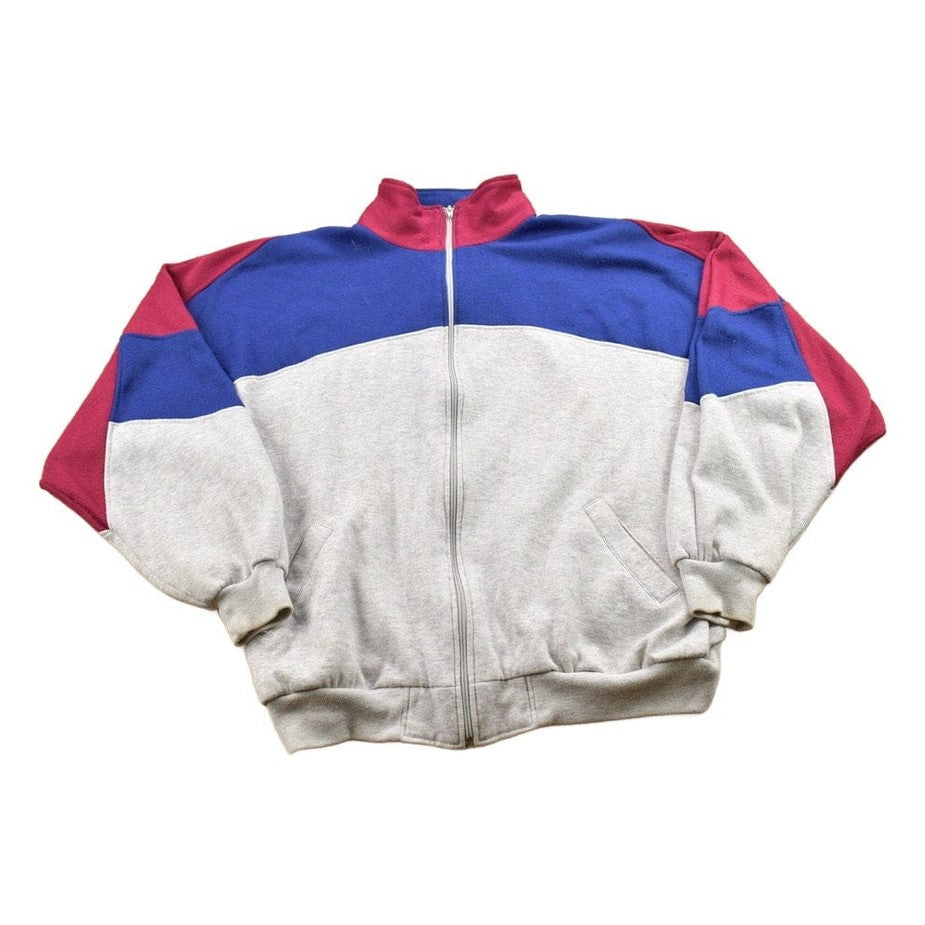 Vintage 1990s Active Wear Colour Block Zip Up Sweatshirt Men's Large from propervintagecanada