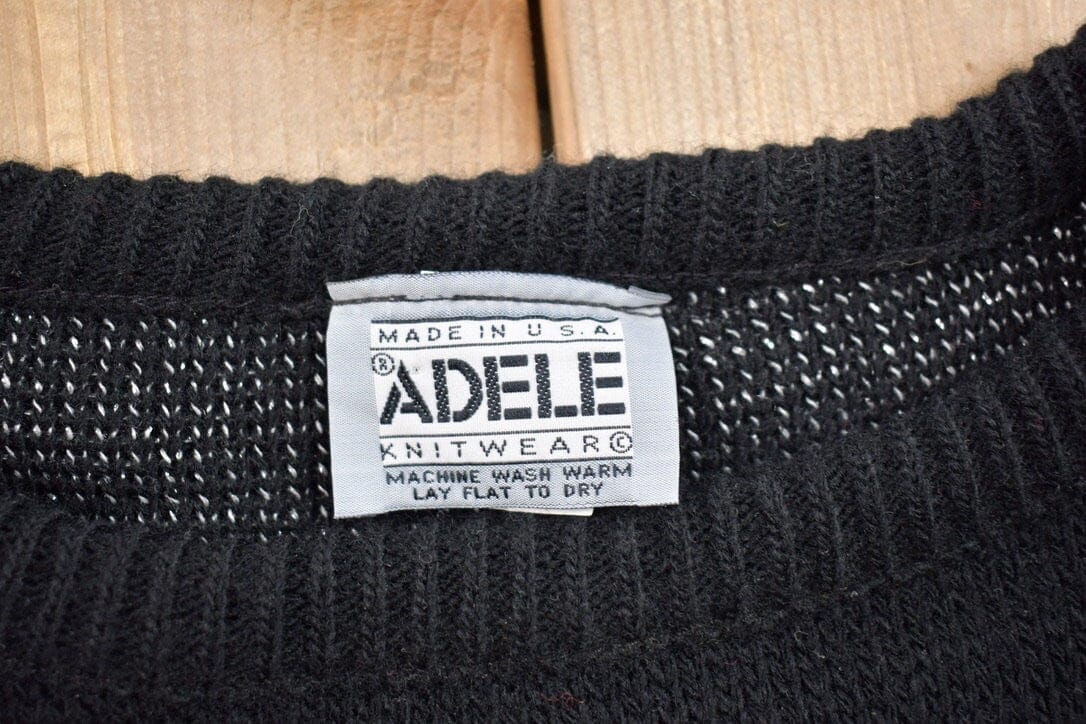 Vintage 1990s Adele Knitted Crewneck Sweater Men's Medium from propervintagecanada