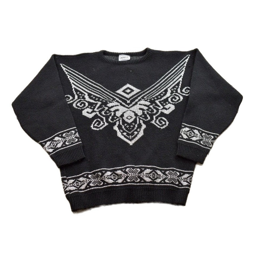 Vintage 1990s Adele Knitted Crewneck Sweater Men's Medium from propervintagecanada