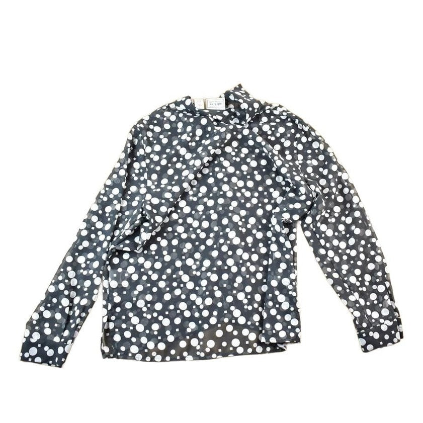 Vintage 1990s Adeline See Through Polka Dot Button Up Shirt Womens M from propervintagecanada