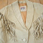 Vintage 1990s Adler Beige Suede LeatherFringe Jacket Women's M-L from propervintagecanada