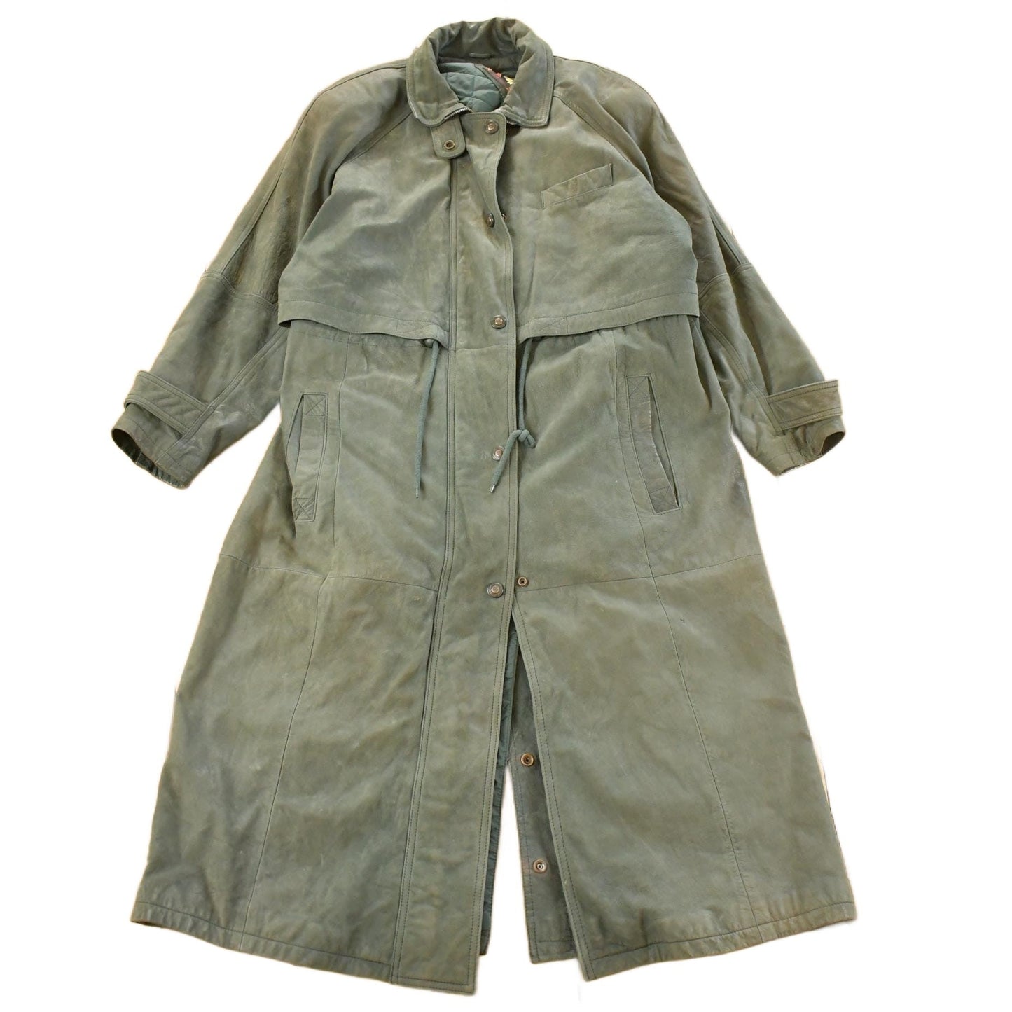 Vintage 1990s Adventure Bound Leather Trench Coat Men's Large from propervintagecanada