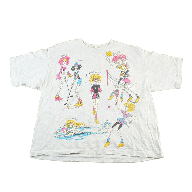 Vintage 1990s Aerobics Workout Graphic T Shirt Women's Large from propervintagecanada