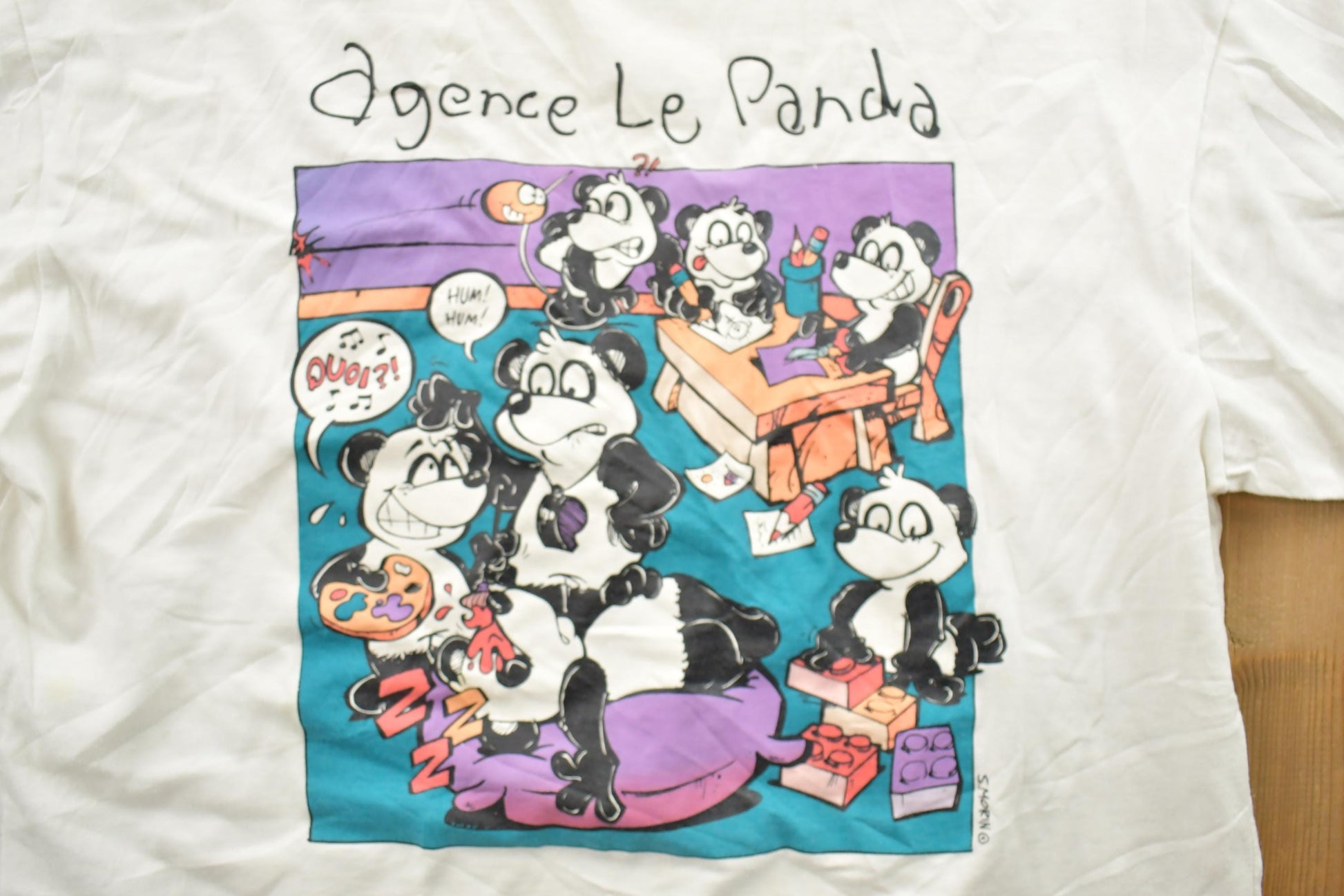 Vintage 1990s Agence Le Panda Graphic T-Shirt Men's L from propervintagecanada
