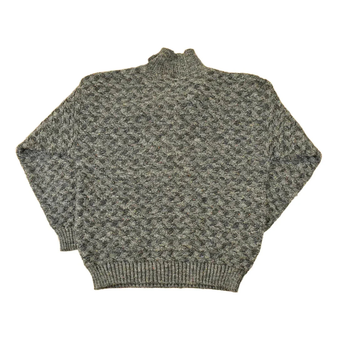 Vintage 1990s Alain Dan Knit Quarter Button Sweater Mens L from propervintagecanada