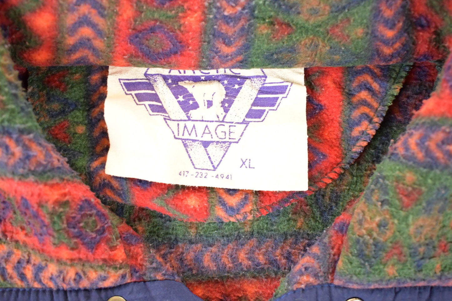 Vintage 1990s Alaska Arctic Image Fleece Outdoorsman Quarter Button Holiday Sweater Men's XL from propervintagecanada