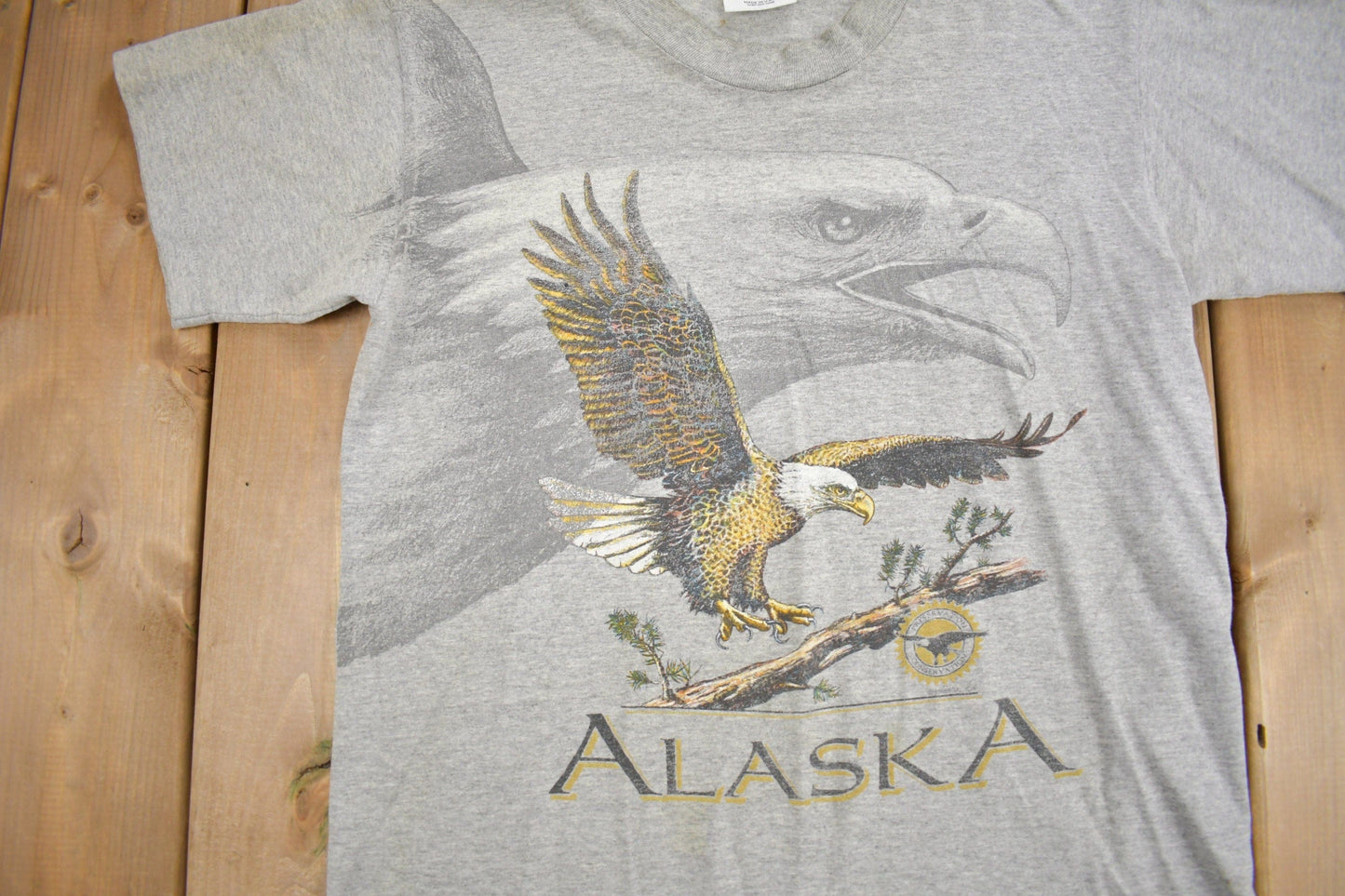 Vintage 1990s Alaska Bald Eagle Graphic T-Shirt Men's M from propervintagecanada