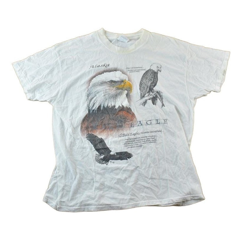 Vintage 1990s Alaska Bald Eagle Souvenir Single Stitch Graphic Print T-Shirt Men's Large from propervintagecanada