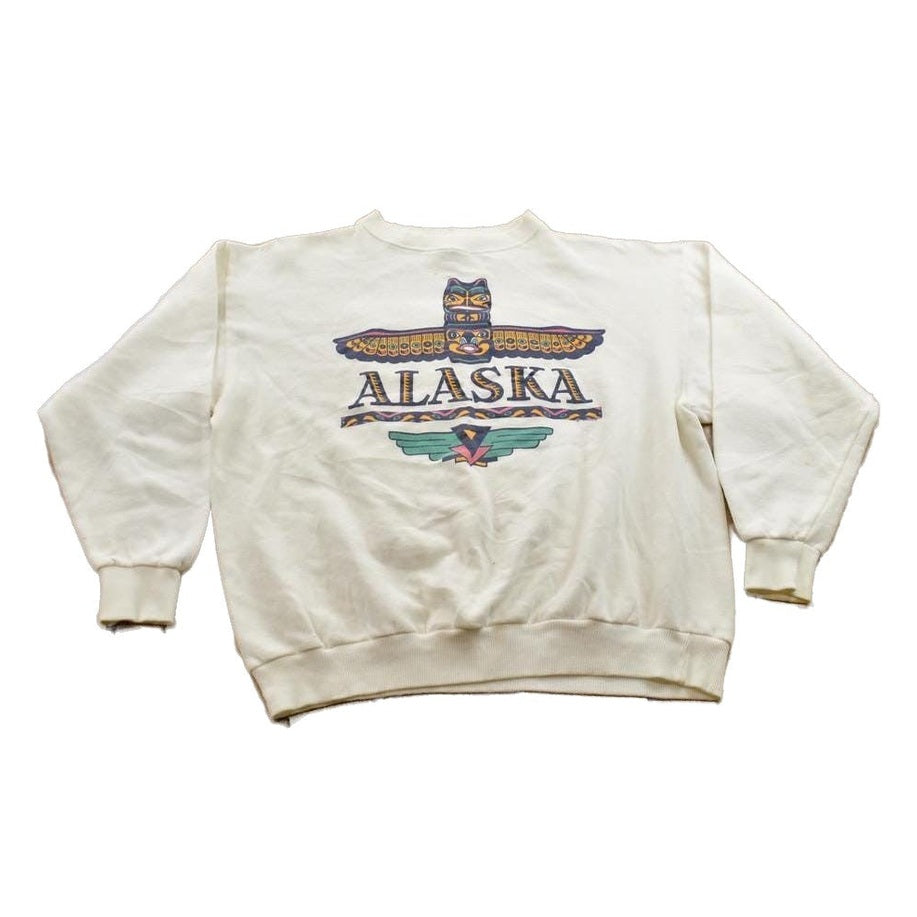 Vintage 1990s Alaska Graphic Sweatshirt Men's Large from propervintagecanada