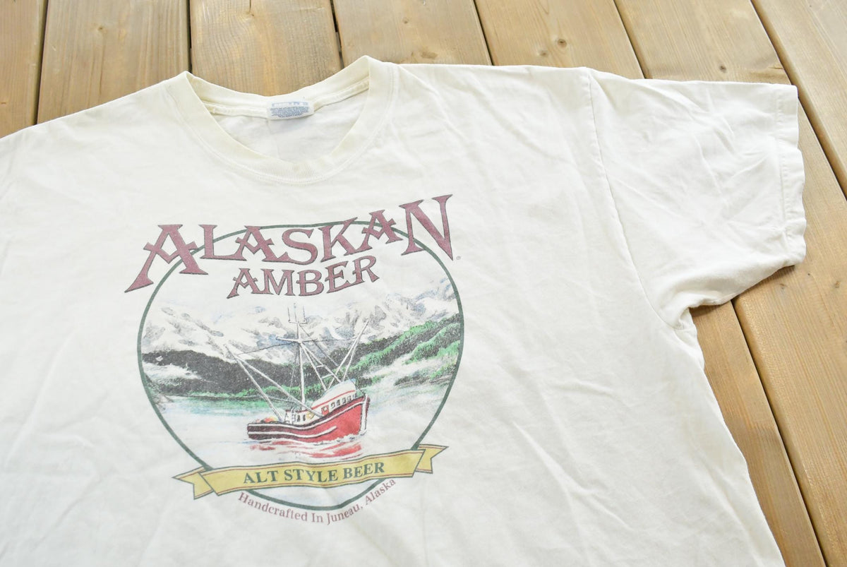 Vintage 1990s Alaskan Amber Beer T-Shirt Mens XL from propervintagecanada