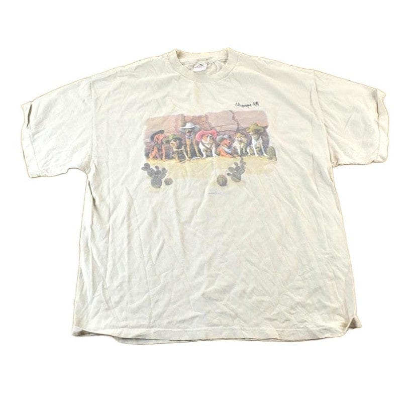 Vintage 1990s Albuquerque NM Cowboy Dogs Graphic T-Shirt Men's XL from propervintagecanada