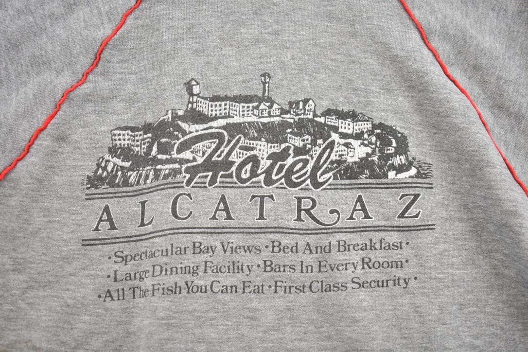 Vintage 1990s Alcatraz Graphic Hoodie Men's Small from propervintagecanada