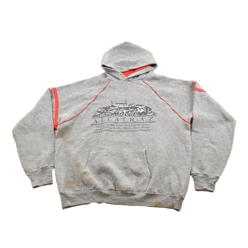 Vintage 1990s Alcatraz Graphic Hoodie Men's Small from propervintagecanada