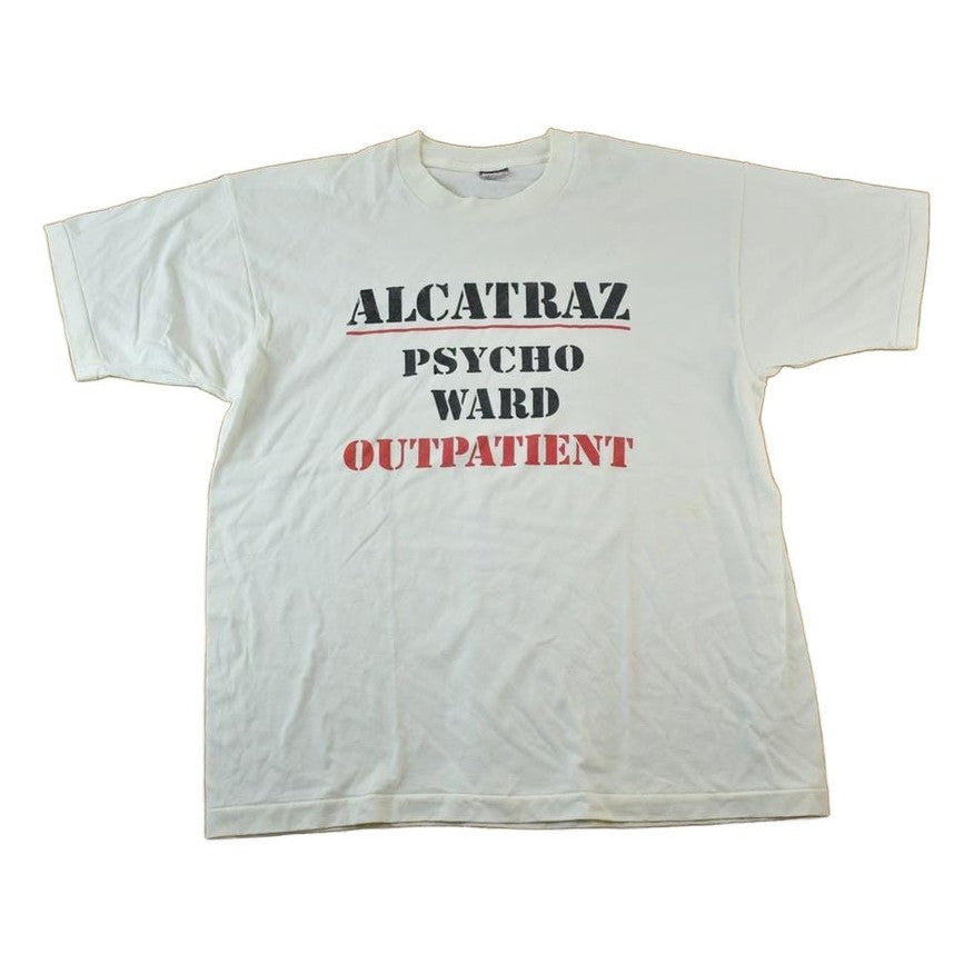 Vintage 1990s Alcatraz Psycho Ward Souvenir Single Stitch Graphic Print T-Shirt Men's XL from propervintagecanada