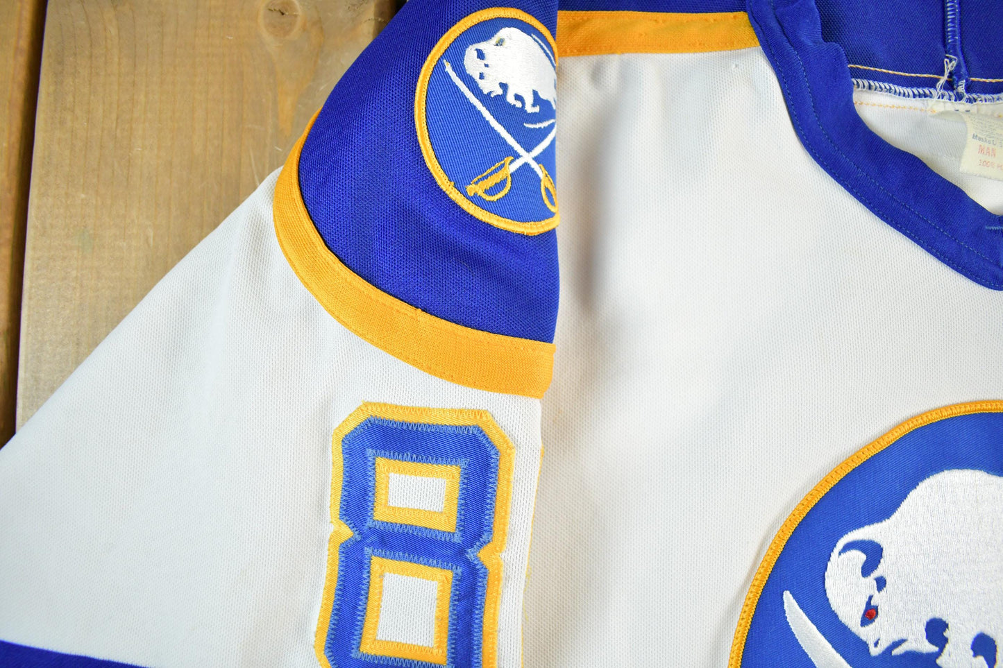 Vintage 1990s Alexander Mogilny Buffalo Sabres NHL CCM Maska Hockey Jersey Men's L from propervintagecanada