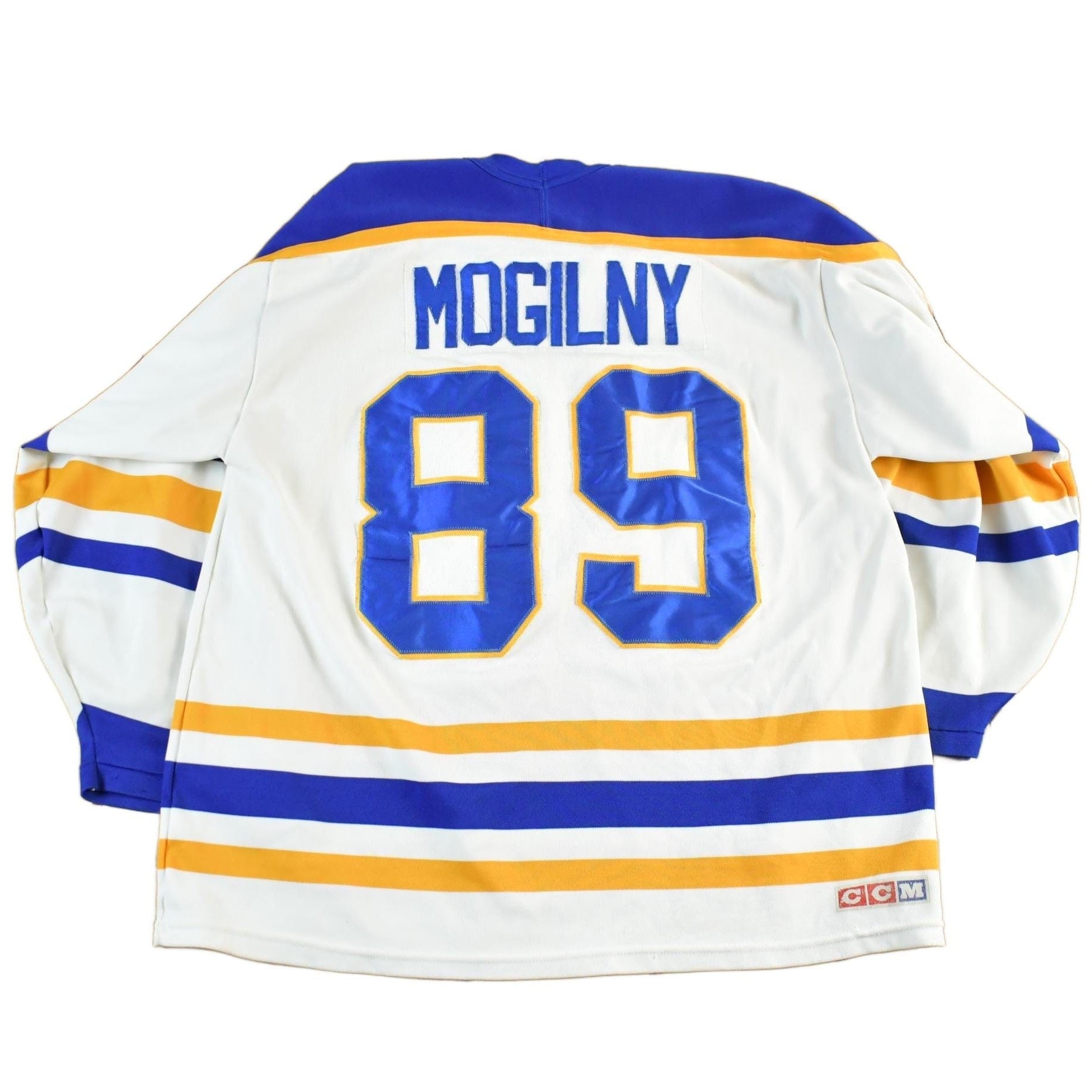 Vintage 1990s Alexander Mogilny Buffalo Sabres NHL CCM Maska Hockey Jersey Men's L from propervintagecanada