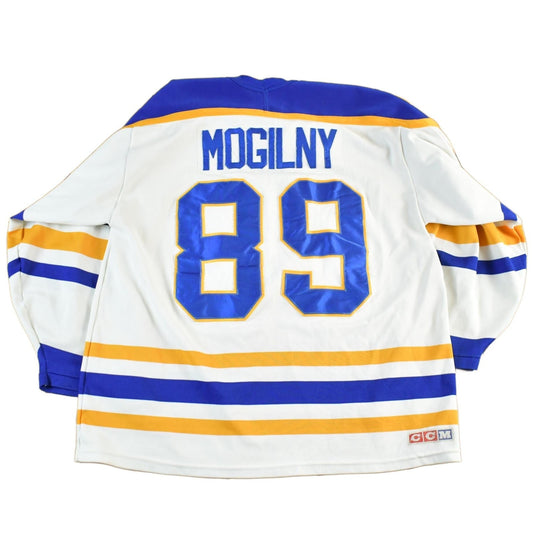 Vintage 1990s Alexander Mogilny Buffalo Sabres NHL CCM Maska Hockey Jersey Men's L from propervintagecanada