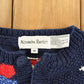 Vintage 1990s Alexandra Bartlett Grandma All Over Print Knit Cardigan Sweater Women's M from propervintagecanada